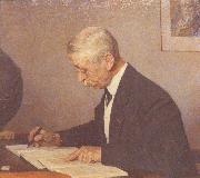 Painting of J.C. Kapteyn at his desk